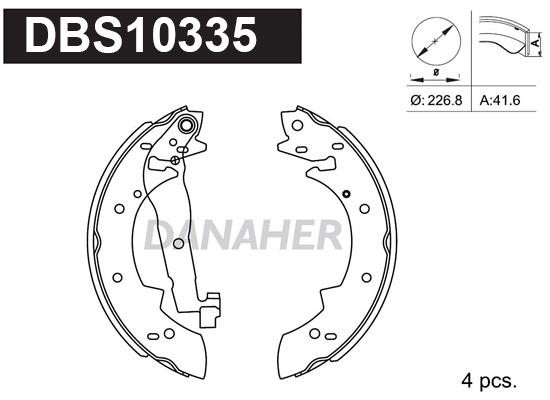 Danaher DBS10335 Brake shoe set DBS10335