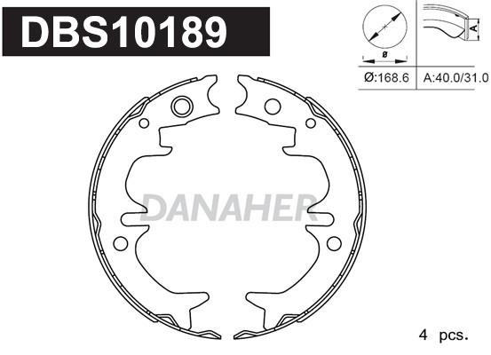 Danaher DBS10189 Parking brake shoes DBS10189