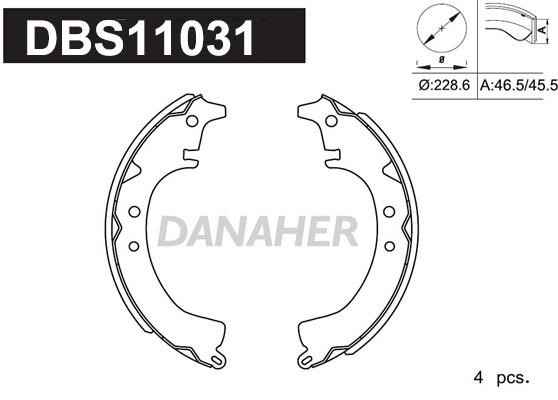 Danaher DBS11031 Brake shoe set DBS11031