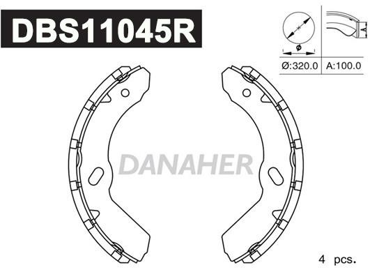 Danaher DBS11045R Brake shoe set DBS11045R