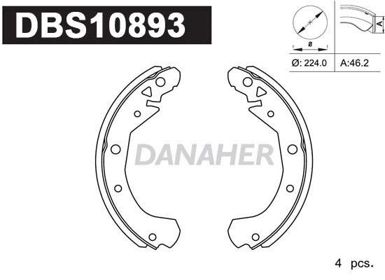 Danaher DBS10893 Brake shoe set DBS10893