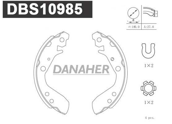 Danaher DBS10985 Brake shoe set DBS10985