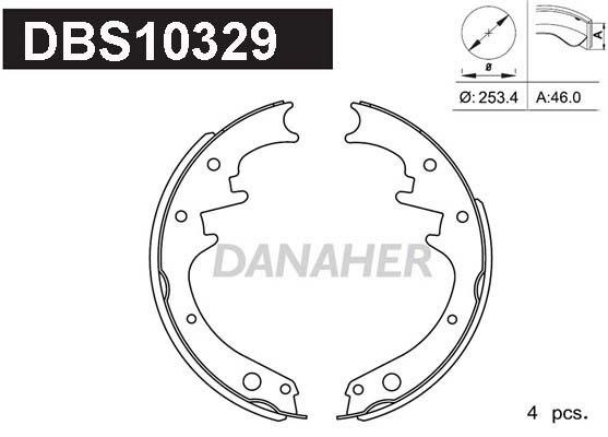 Danaher DBS10329 Brake shoe set DBS10329