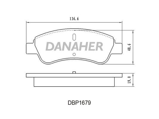 Danaher DBP1679 Brake Pad Set, disc brake DBP1679