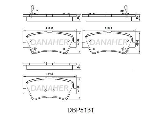 Danaher DBP5131 Front disc brake pads, set DBP5131