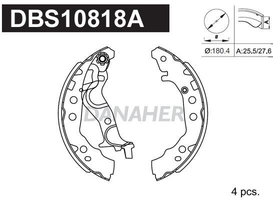 Danaher DBS10818A Brake shoe set DBS10818A