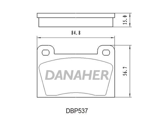 Danaher DBP537 Brake Pad Set, disc brake DBP537