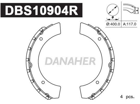 Danaher DBS10904R Brake shoe set DBS10904R