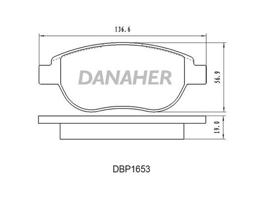 Danaher DBP1653 Brake Pad Set, disc brake DBP1653