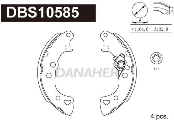 Danaher DBS10585 Brake shoe set DBS10585