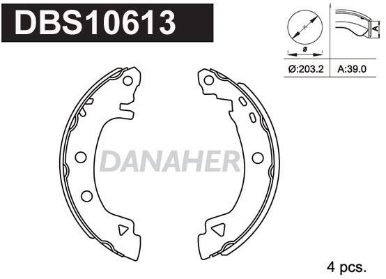 Danaher DBS10613 Brake shoe set DBS10613