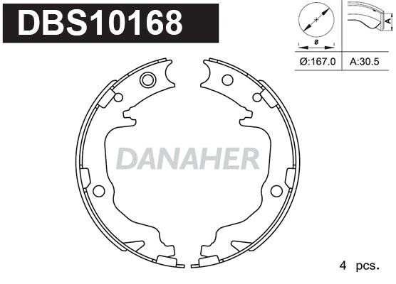 Danaher DBS10168 Parking brake shoes DBS10168
