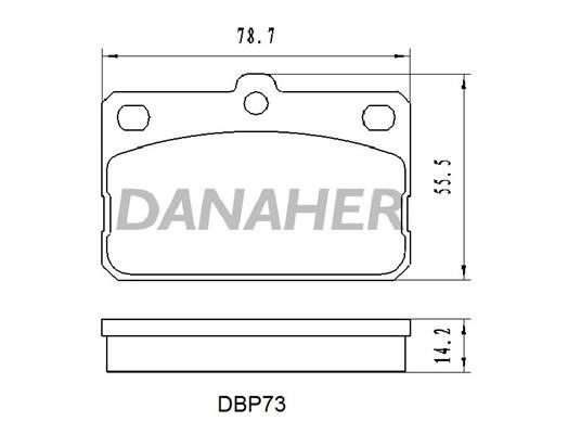 Danaher DBP73 Brake Pad Set, disc brake DBP73