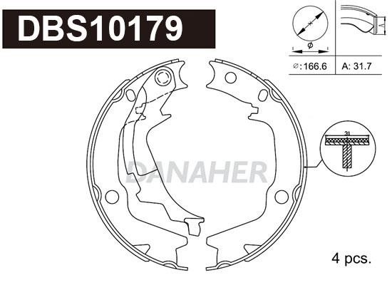 Danaher DBS10179 Parking brake shoes DBS10179