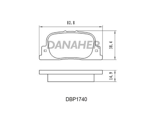 Danaher DBP1740 Brake Pad Set, disc brake DBP1740