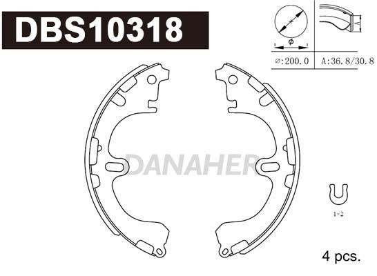 Danaher DBS10318 Brake shoe set DBS10318