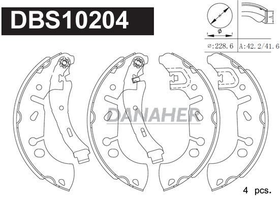 Danaher DBS10204 Brake shoe set DBS10204