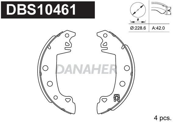 Danaher DBS10461 Brake shoe set DBS10461