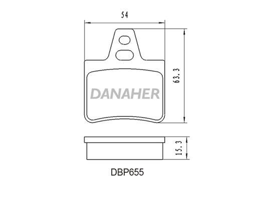 Danaher DBP655 Brake Pad Set, disc brake DBP655
