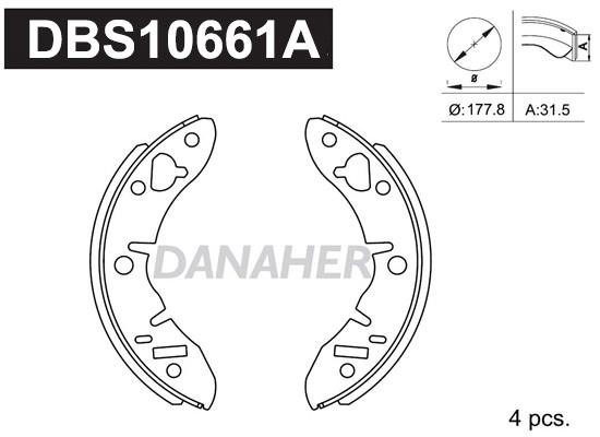 Danaher DBS10661A Brake shoe set DBS10661A