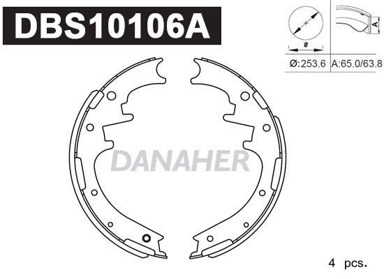 Danaher DBS10106A Brake shoe set DBS10106A