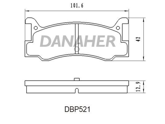 Danaher DBP521 Brake Pad Set, disc brake DBP521