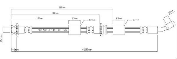 Motorquip VBJ371 Brake Hose VBJ371