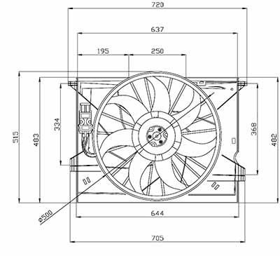 Doga EME038 Fan, radiator EME038