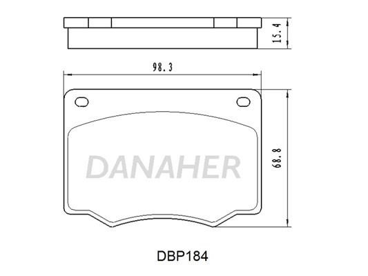 Danaher DBP184 Brake Pad Set, disc brake DBP184