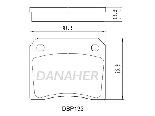 Danaher DBP133 Brake Pad Set, disc brake DBP133