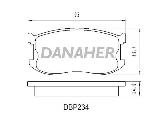 Danaher DBP234 Brake Pad Set, disc brake DBP234