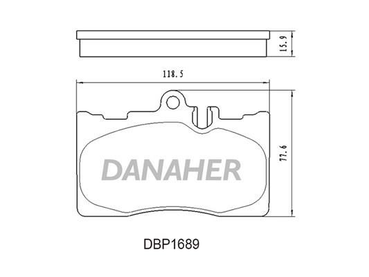 Danaher DBP1689 Brake Pad Set, disc brake DBP1689