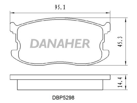 Danaher DBP5298 Brake Pad Set, disc brake DBP5298