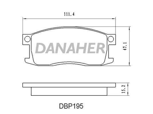 Danaher DBP195 Brake Pad Set, disc brake DBP195