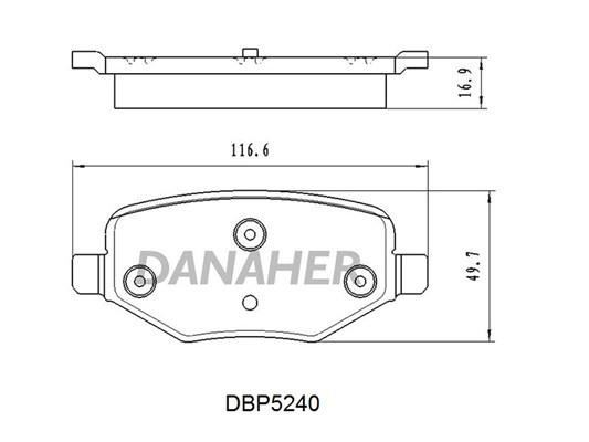 Danaher DBP5240 Rear disc brake pads, set DBP5240