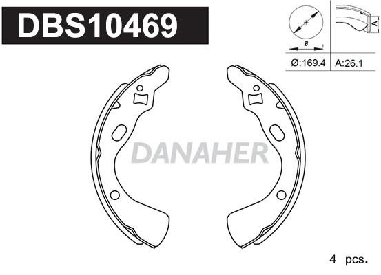 Danaher DBS10469 Brake shoe set DBS10469