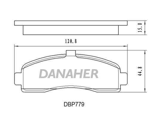 Danaher DBP779 Brake Pad Set, disc brake DBP779