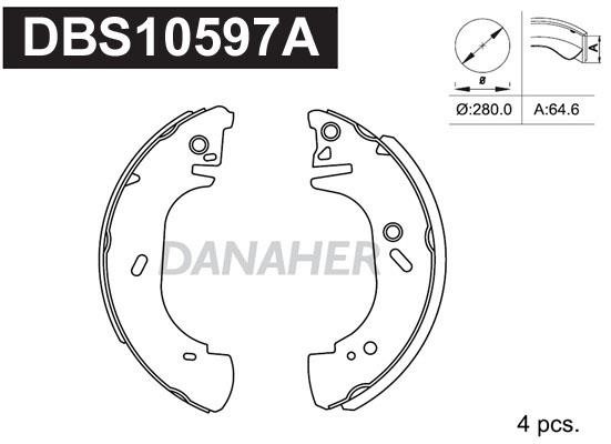 Danaher DBS10597A Brake shoe set DBS10597A