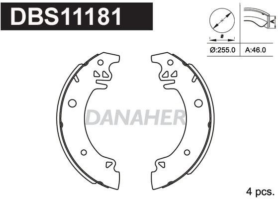 Danaher DBS11181 Brake shoe set DBS11181