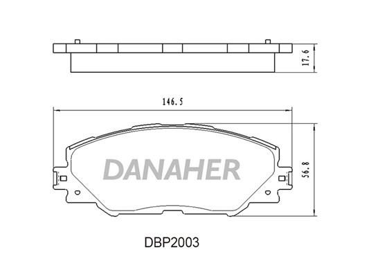 Danaher DBP2003 Brake Pad Set, disc brake DBP2003