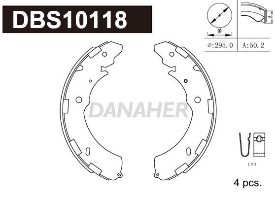 Danaher DBS10118 Brake shoe set DBS10118