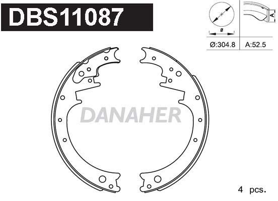 Danaher DBS11087 Brake shoe set DBS11087