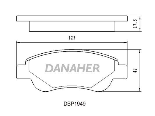 Danaher DBP1949 Brake Pad Set, disc brake DBP1949