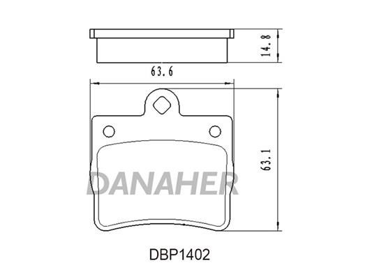 Danaher DBP1402 Brake Pad Set, disc brake DBP1402