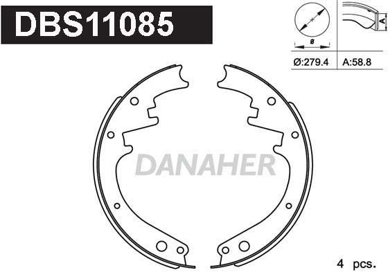 Danaher DBS11085 Brake shoe set DBS11085