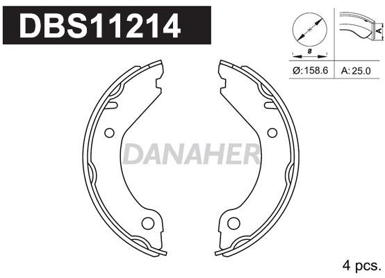Danaher DBS11214 Parking brake shoes DBS11214