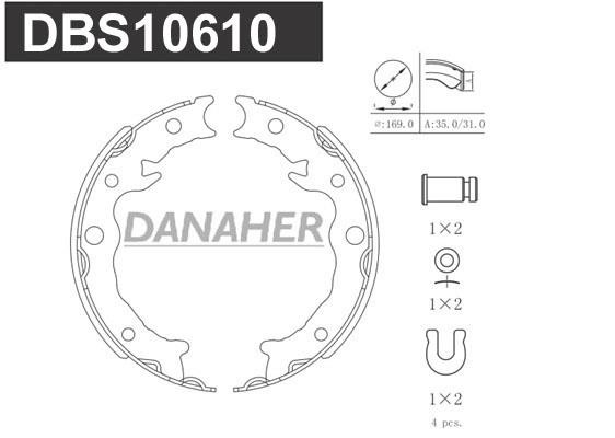 Danaher DBS10610 Parking brake shoes DBS10610