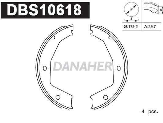 Danaher DBS10618 Parking brake shoes DBS10618