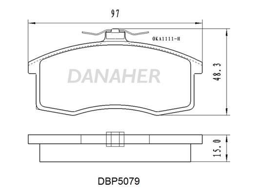 Danaher DBP5079 Brake Pad Set, disc brake DBP5079