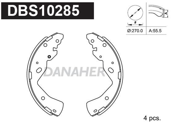 Danaher DBS10285 Brake shoe set DBS10285